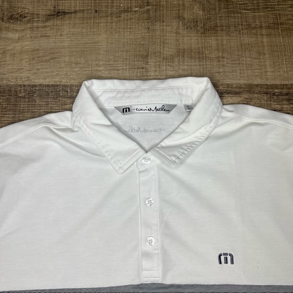 Lot of 2 Travis Mathew Mens Size XL Polo Golf Shirt White And Gray - Picture 8 of 11